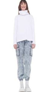 NORMA KAMALI BF CARGO SWEAT JOG DENIM PANT