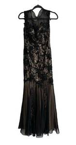 Lace Formal Beaded Long Tulle Dress Size S