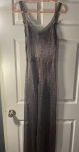 Metallic Knit Jumpsuit