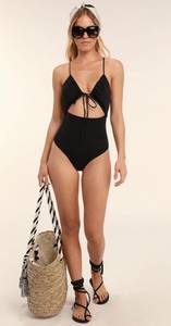 Black One-piece Bathing Suit