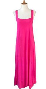 Heart Hips Women's Dress Sz S Hot Pink Jersey Maxi Square Neck Lightweight