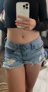 Shortie Denim Ripped Shorts