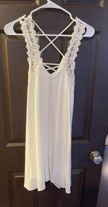 White Flowy Dress