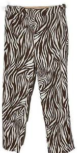 LE LIS Dress Panys Sz 6 Brown/white Zebra Print