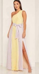 Foxiedox Kinsley Maxi One Shoulder Dress in Lavender Lemonade