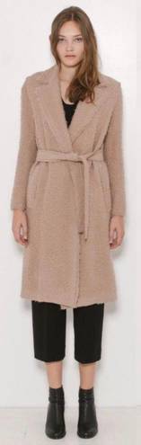 Helmut Lang Shaggy Alpaca and Virgin-Wool Blend Coat size XS extra small