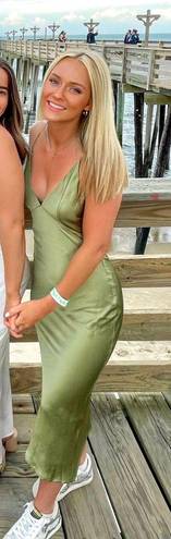 Hello Molly Green Satin Dress