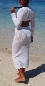 Long White Swim Coverup 