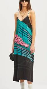 Palm angels Miami track straps midi dress