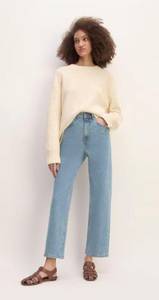 High Waist Straight Leg Jeans