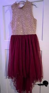 Maroon & Gold Formal Dress