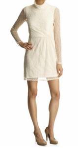 NWT  off white lace long sleeve dress sz 6.