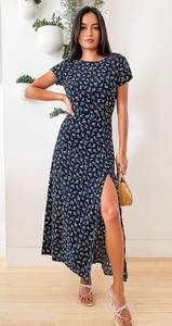 Navy Floral Maxi Dress 