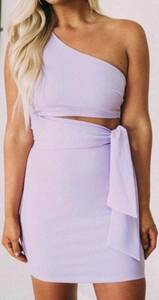 Purple Side Tie Dress