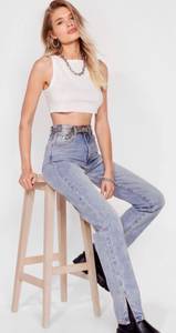 Nasty Gal Light Wash Straight Leg Jeans