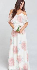 Show Me Your Mumu  Caitlin Ruffle Maxi Dress in Wedding Bells Floral XXS NWT