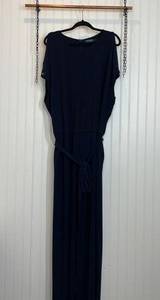 Ralph Lauren Women’s Navy Blue Belted Wide Leg Jumpsuit Plus Size 3X