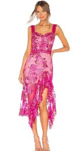 Eva Midi Dress in Fuchsia