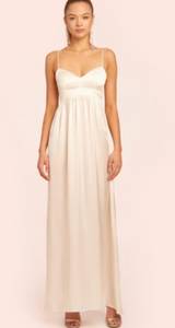 Amanda Uprichard Ivory Silk Gown