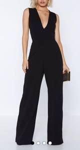 V Neck Pant Romper