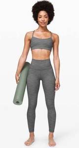 Lululemon Align Pant II 25" Mini Heathered Herringbone Heathered Grey Size 6 NWT