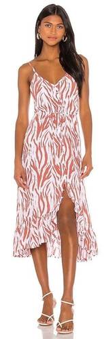 Rails Dress Frida Stripes Midi Rust Zebra S NWT