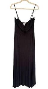 1553 Wild Daisy Black Sleeveless Jersey Knit Long Maxi Dress Size XL