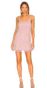 LPA Lelia Mini faux pearl embellishments Dress in Bubble Pink Size XS