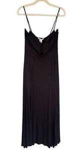 1553 Wild Daisy Black Sleeveless Jersey Knit Long Maxi Dress Size XL