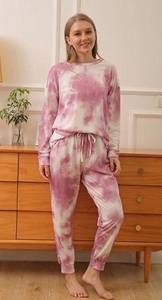 Pink white tie dye matching jogger sweatsuit outfit