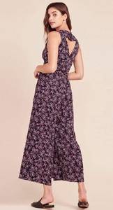 Purple Floral Printed BB Dakota Swish Swish V-Neck Jumpsuit