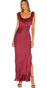 Tularosa x Revolve Vanna Dress is Cabernet Red