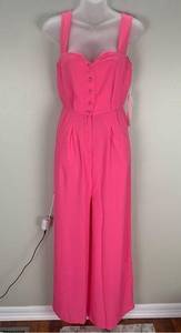 Line & Dot REVOLVE Hot Pink Sweetheart Jumpsuit Pockets XS NWT BARBIE Barbiecore