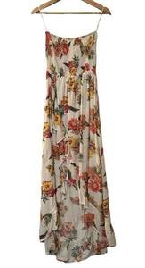 Salty Lemon High Low Strapless Floral Sundress Size Medium