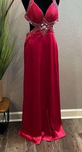 ￼ Dancing Queen, fuchsia bling out prom, dress size juniors, large