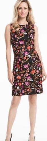 White House | Black Market  WHBM Womens Embroidered Floral Sheath Dress Size 8