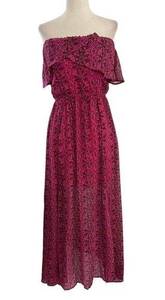 21-912 Hollister Maxi Dress Pink Tube Flowy Size Medium