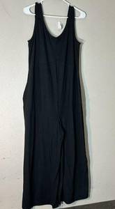 Cuddl Duds Jumpsuit Sz M Jumpsuits Wide Leg Flexwear Black Soft Stretchy Pockets