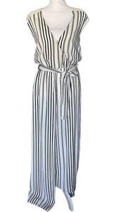 Black and white stripe Jumpsuit romper