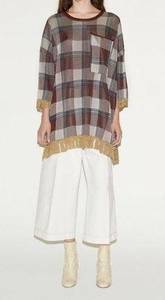 ACNE STUDIOS
Beah Check Tunic Top plaid metallic woven