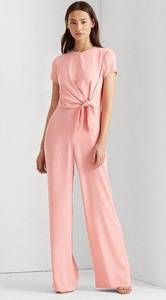 RALPH LAUREN Lauren Tie-waist Wide-leg Jumpsuit in Blush Pink Size 2