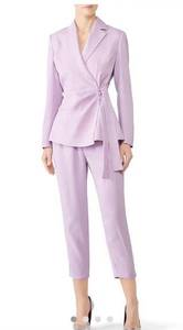 Keepsake Lilac Changes Tie at Waist Crepe Blazer Size Extra Small