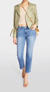 Brigitte Cropped Straight Jeans Light Wash Size 28