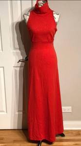 Vintage JCPenny Mock Keyhole Retro Pinup 50’s Maxi Bright A-line Prom Casual Summer 