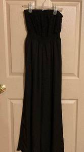 Women’s black strapless jumpsuit