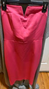 Fuchsia Strapless Dress 6 Midi