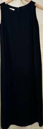 Talbots  Sleeveless Scoop Neck Formal Midi Dress Black Size 4