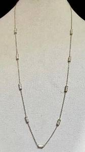 Abercrombie rhinestone barrels long necklace