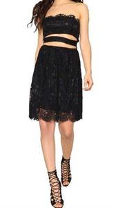 Nasty Gal JCL Eyelash Lace Cutout Bandeau Dress