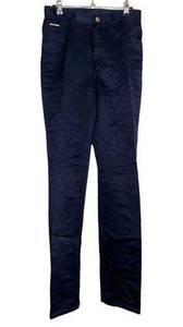 Valentino Jeans Silk Blend Navy Spellout Pants